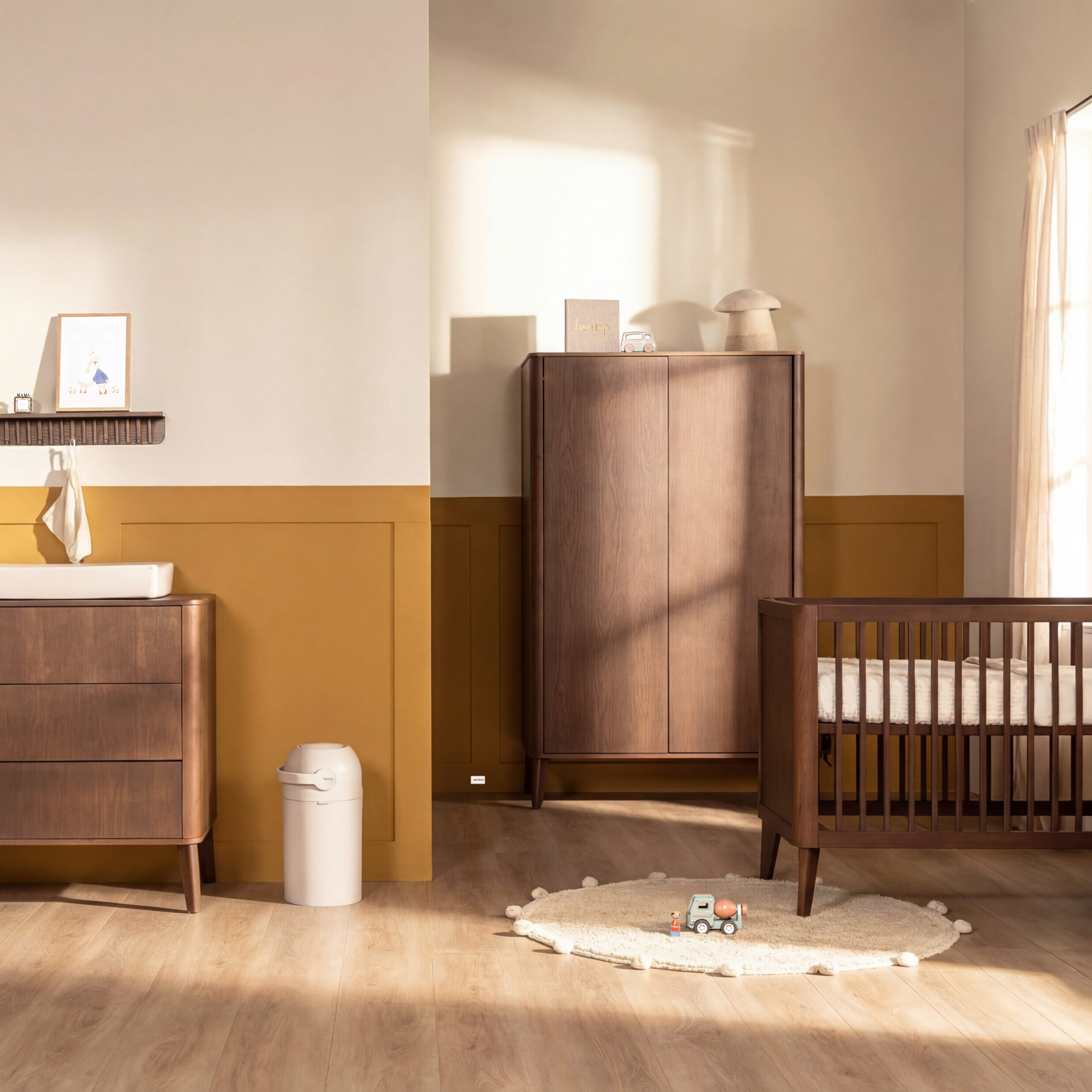 Babykamer Tune walnoot